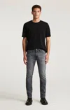Mavi Jake Slim Leg In Stormy Williamsburg In Black