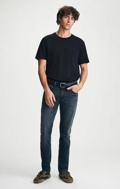 Mavi Jake Slim Leg Jeans In Dark  Organic Vintage In Black