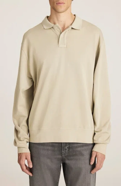 Mavi Jeans Abbey Stone Cotton Polo Sweatshirt In Brown