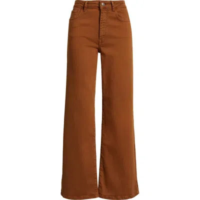 Mavi Jeans Alena High Waist Wide Leg Jeans In Brown