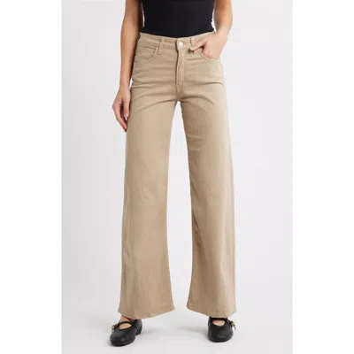 Mavi Jeans Alena High Waist Wide Leg Jeans In French Beige Sateen