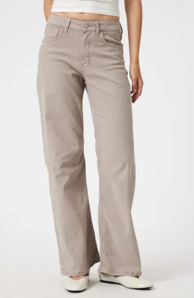 Mavi Jeans Alena High Waist Wide Leg Twill Pants In Latte Luxe Twill