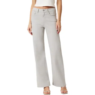 Mavi Jeans Alena High Waist Wide Leg Twill Pants In Mirage Gray Flex Blue