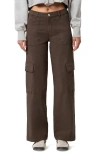 Mavi Jeans Alva High Waist Straight Leg Cargo Pants In Oak Luxe Twill