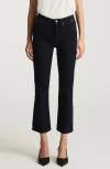 Mavi Jeans Anika High Waist Crop Flare Jeans In Black