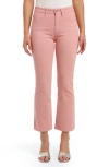 Mavi Jeans Anika High Waist Raw Hem Crop Flare Jeans In Rose Elegance Flex Blue