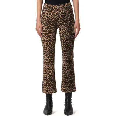 Mavi Jeans Anika Leopard Crop Flare Jeans In Leopard Denim