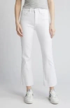 Mavi Jeans Anika Raw Hem High Waist Crop Flare Jeans In White La Blue