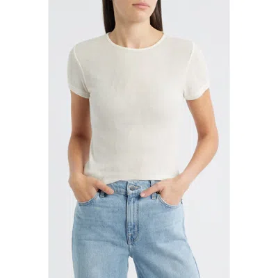Mavi Jeans Basic Wool Blend T-shirt In White