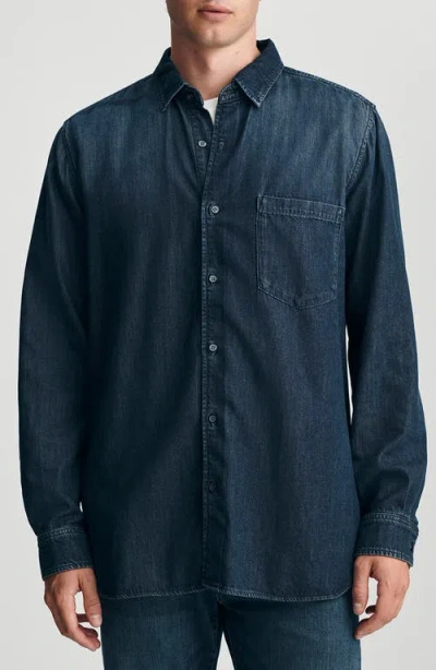 Mavi Jeans Bill Tencel Lyocell & Organic Cotton Button-up Shirt In Deep Brushed Air-lit