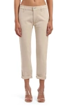 Mavi Jeans Brooke Cuff Stretch Twill Ankle Pants In Silver Grey