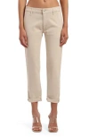 Mavi Jeans Brooke Cuff Stretch Twill Ankle Pants In Silver Grey