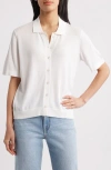 Mavi Jeans Button-up Polo Sweater In Antique White