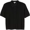 Mavi Jeans Button-up Polo Sweater In Black