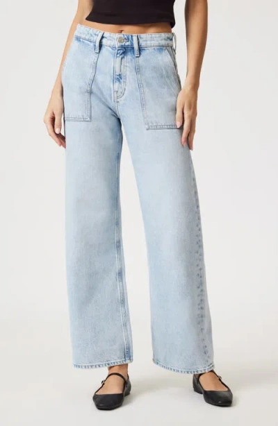 Mavi Jeans Catalina High Waist Wide Leg Utility Jeans In Blue