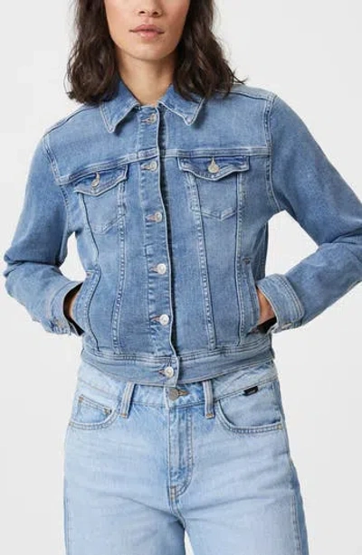Mavi Jeans Cecilia Slim Fit Denim Trucker Jacket In Light Brushed Flex Blue