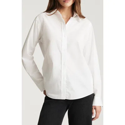 Mavi Jeans Classic Fit Cotton Button-up Shirt In White