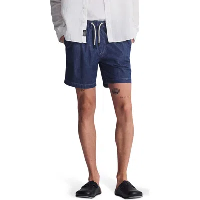 Mavi Jeans Clint Drawstring Chambray Shorts In Blue