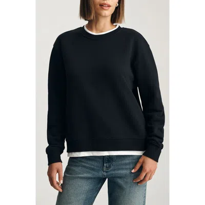 Mavi Jeans Contrast Trim Cotton Sweatshirt In Black