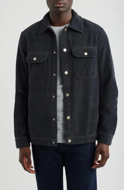 Mavi Jeans Corduroy Snap-up Shirt In Black
