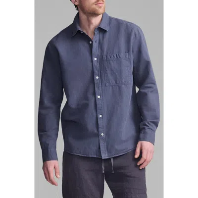 Mavi Jeans Cotton Blend Button-up Shirt In Gray