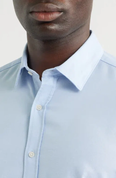 Mavi Jeans Cotton Blend Button-up Shirt In Blue