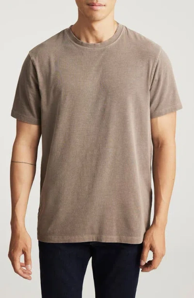 Mavi Jeans Cotton Blend Crewneck T-shirt In Brown