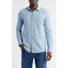 Mavi Jeans Cotton Blend Knit Button-up Shirt In Blue Shadow