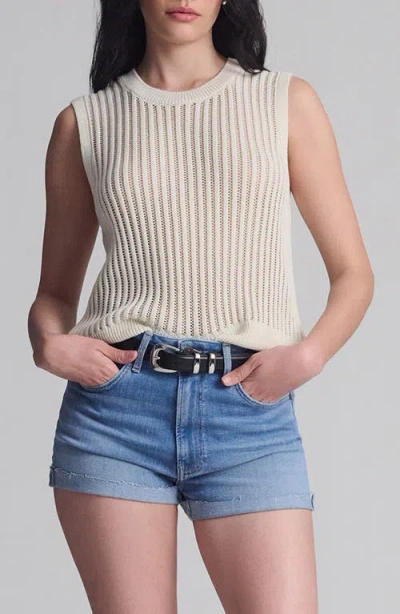 Mavi Jeans Cotton Blend Sweater Vest In Neutral