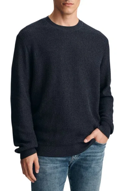 Mavi Jeans Cotton Crewneck Sweater In Navy Melange
