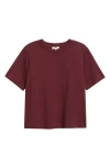 Mavi Jeans Cotton Crewneck T-shirt In Burgundy