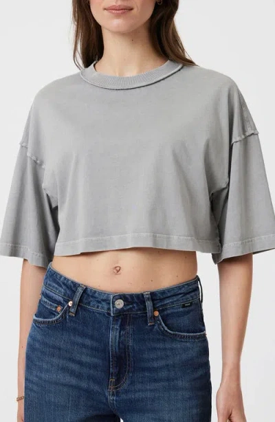 Mavi Jeans Cotton Crop T-shirt In Monument