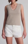Mavi Jeans Cotton Jersey Tank In Neutral