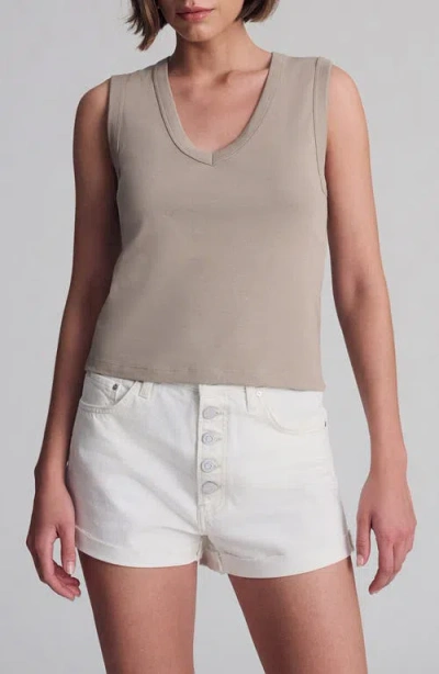 Mavi Jeans Cotton Jersey Tank In Neutral