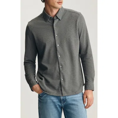 Mavi Jeans Cotton Knit Button-up Shirt In Green