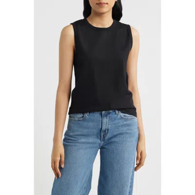Mavi Jeans Cotton Muscle Tank In Black