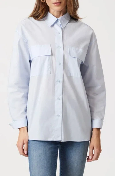 Mavi Jeans Cotton Poplin Button-up Shirt In Cashmere Blue