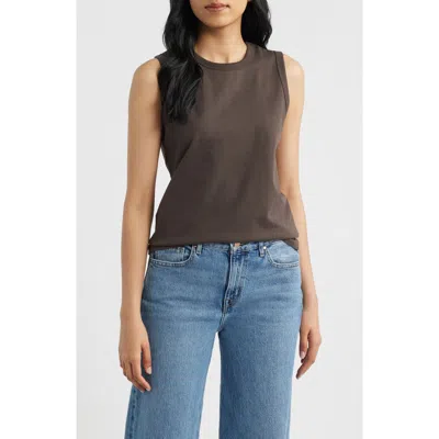 Mavi Jeans Cotton Tank In Brown
