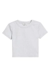 Mavi Jeans Crop Stretch Cotton T-shirt In Gray
