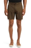 Mavi Jeans Daren Flat Front Stretch Cotton Shorts In Khaki Active