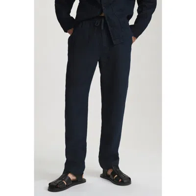 Mavi Jeans Drawstring Linen Pants In Blue