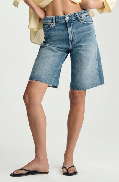 Mavi Jeans Erika Cutoff Denim Bermuda Shorts In Blue