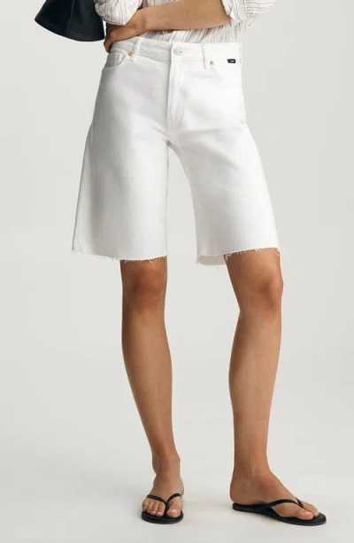 Mavi Jeans Erika Cutoff Denim Bermuda Shorts In White