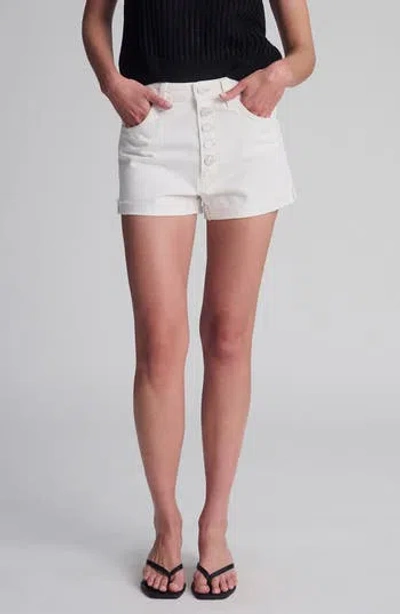 Mavi Jeans Fiora '90s Cuffed Denim Shorts In Off White 90s