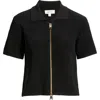 Mavi Jeans Fron Zip Rib Sweater In Black