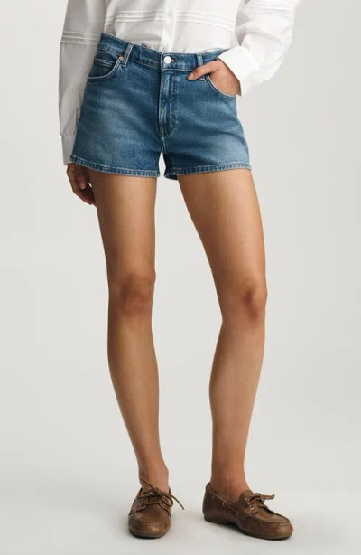 Mavi Jeans Garcia Mid Rise Denim Mini Shorts In Blue