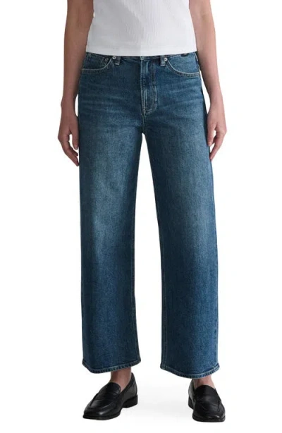 Mavi Jeans Genova High Waist Ankle Wide Leg Jeans In Blue