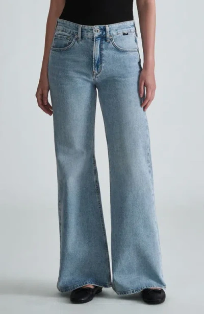 Mavi Jeans Grace Mid Rise Flare Jeans In Bleached Classic Blue