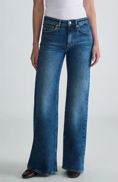 Mavi Jeans Grace Mid Rise Flare Jeans In Mid Brushed Classic
