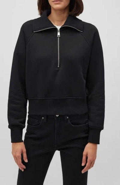 Mavi Jeans Half Zip Sweatshirt In Black